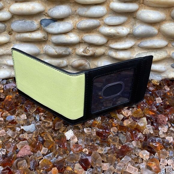 Cole Haan Black Elastic Front Pocket Leather Wallet NWT - Picture 6 of 8